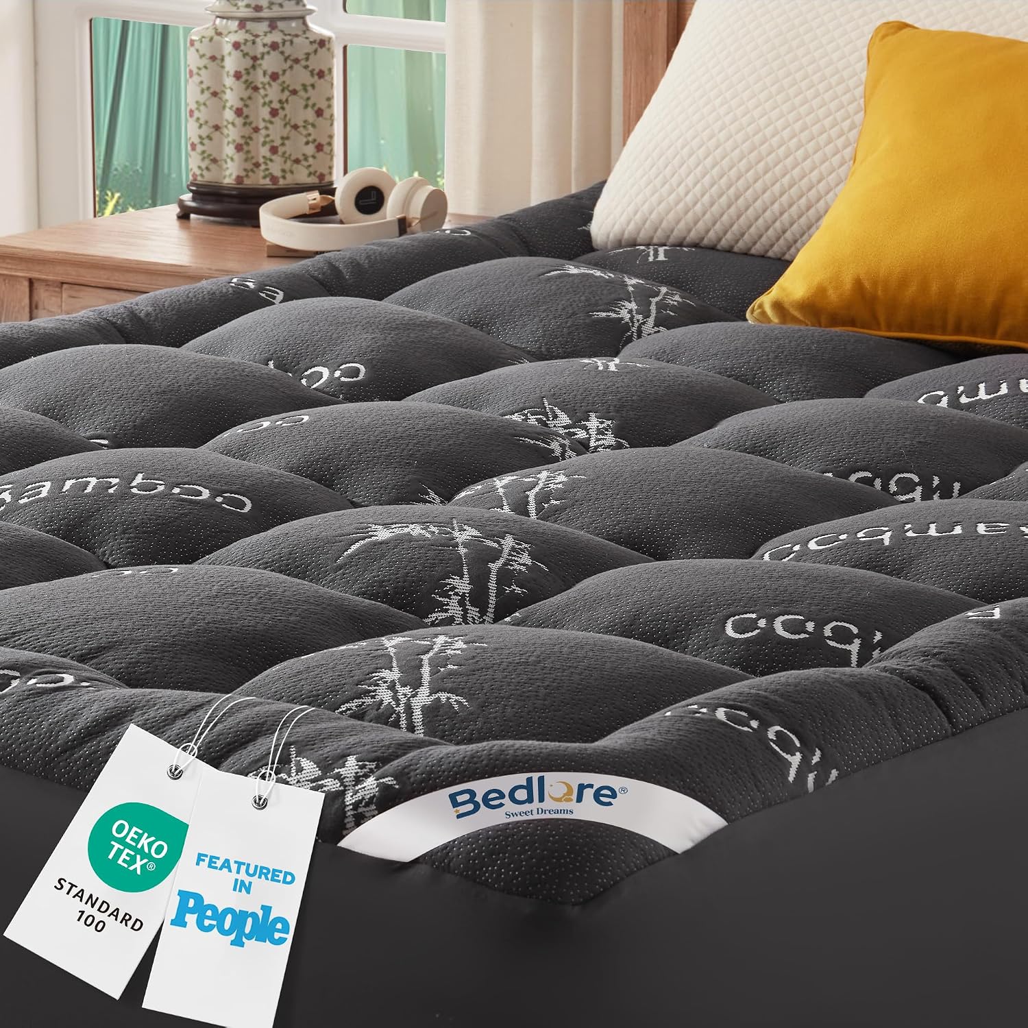 BEDLORE bamboo viscose mattress topper double bed