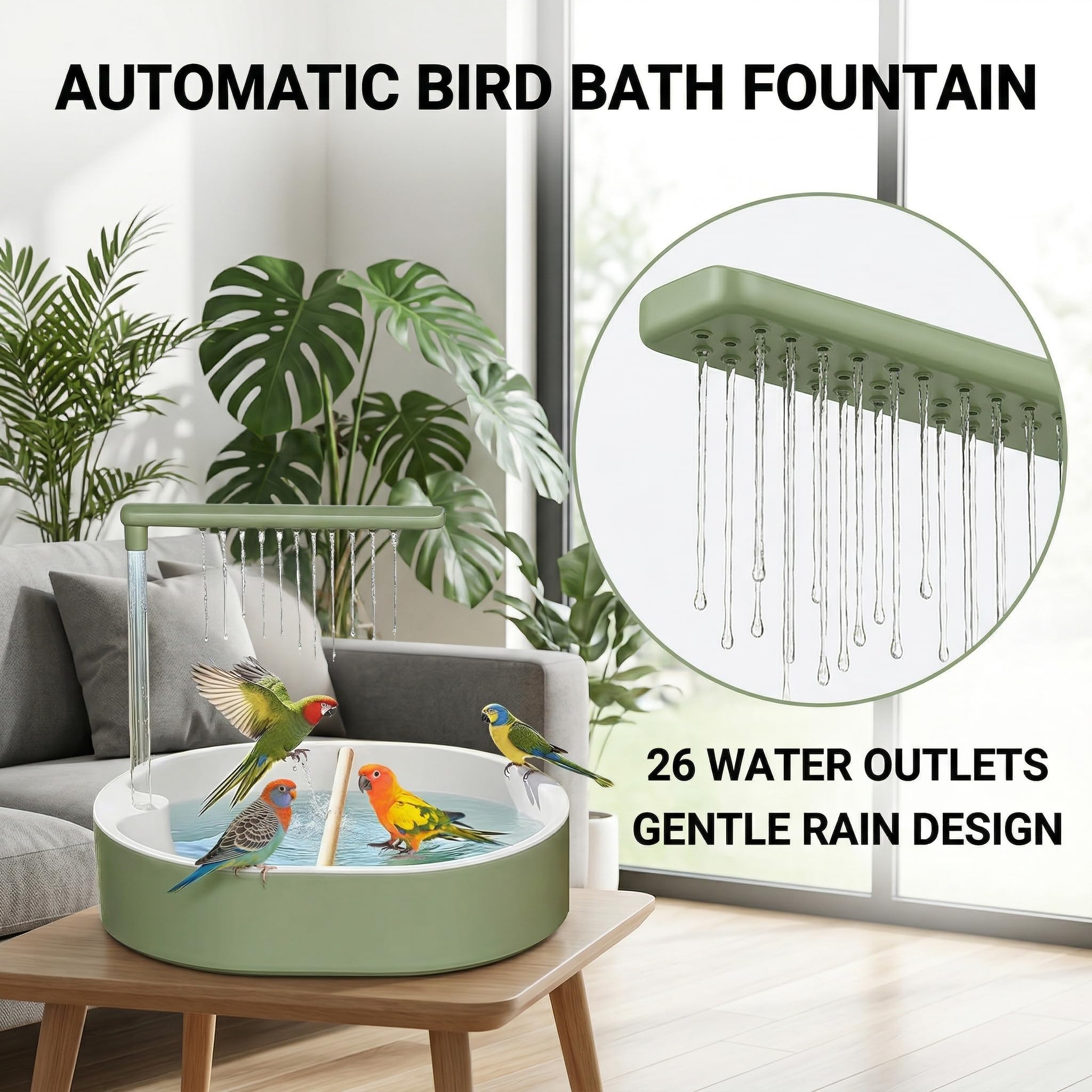 Yizemay Vogeldusche Wellensittich, Vogelbad Wellensittich Dusche, Vogelbrunnen Automatische Vogelbad Badehaus Badewanne für Unzertrennliche Wellensittiche Afrikanische Munias Aras.