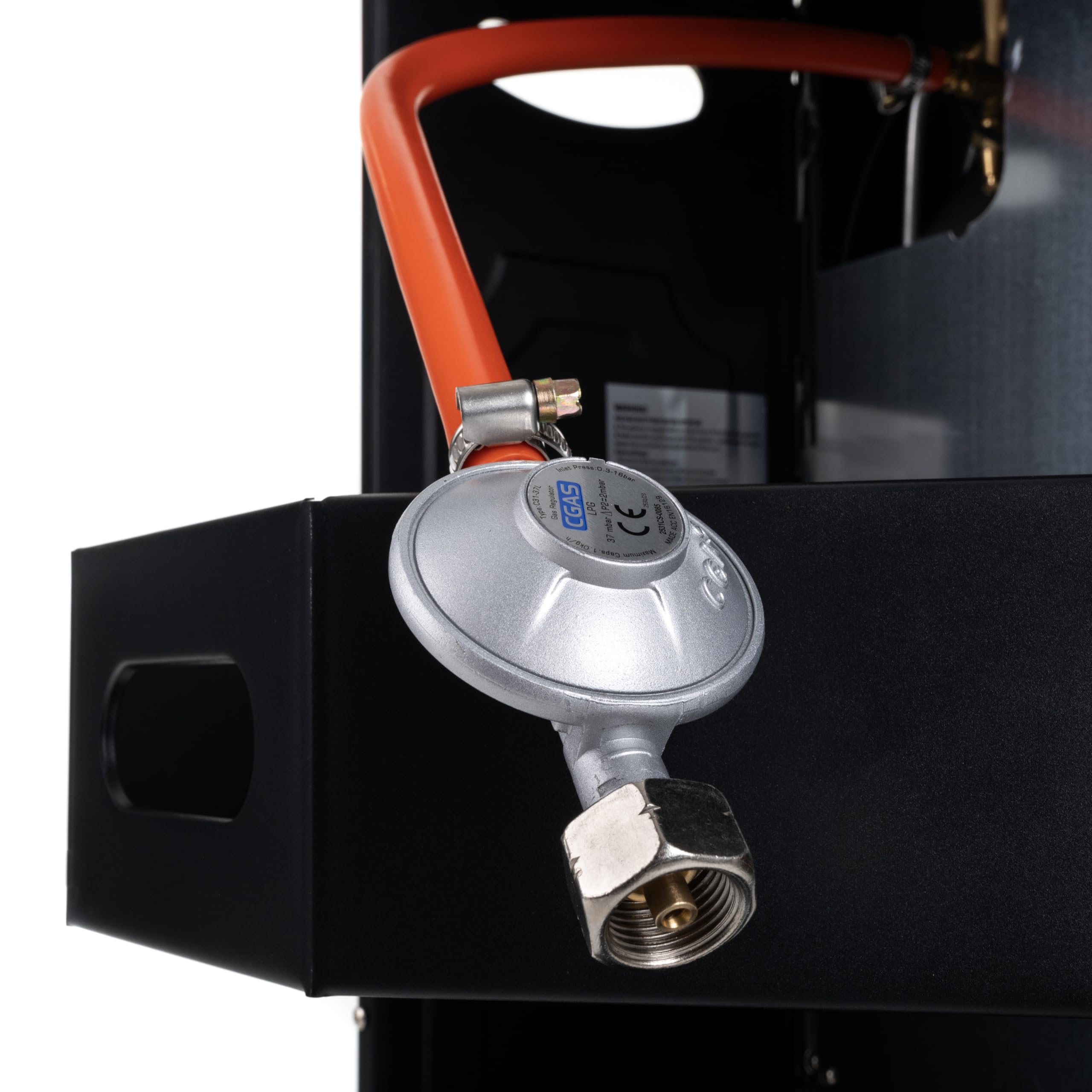 LEHMANN Poêle à gaz 3,8 kW avec 2 niveaux de chauffage, flamme bleue, allumage piézoélectrique, arrêt de sécurité, roues, chauffage pour pièces jusqu'à 80 m², GPL/Propane/Butane