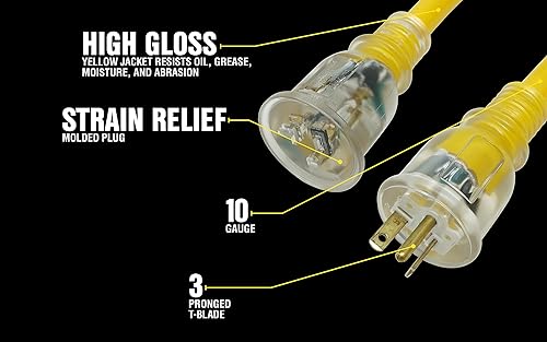 Miniatura 3 de Yellow Jacket cable de extensión para contratista con puntas iluminadas T-Blade de 5 a 20Amp, 2992