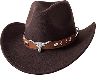 JOYEBUY Western Cowboy Hat for Kids Boys Girl Classic Roll Up Fedora Hat with