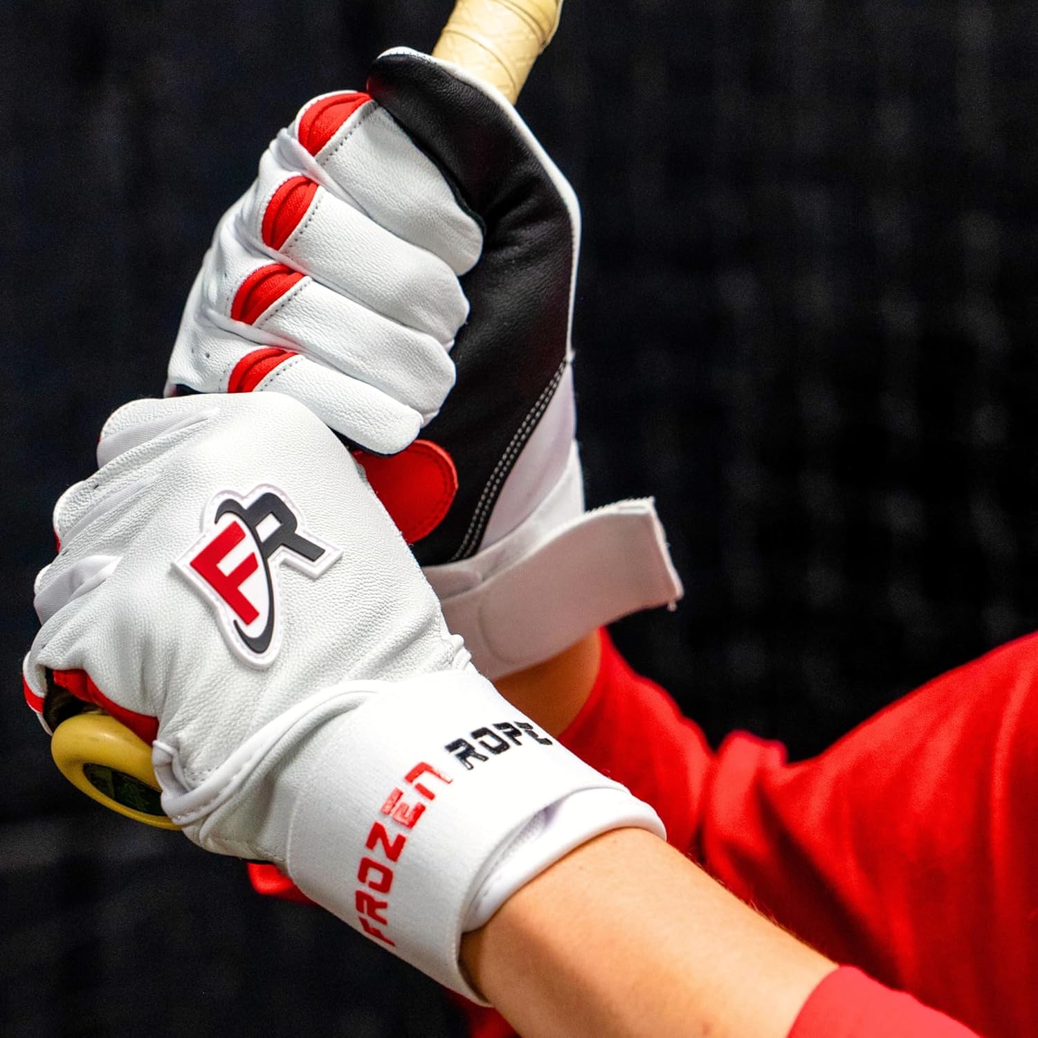 F3 Frozen Rope Batting Gloves - Premium Leather (0.9mm) Long Cuff Batting Gloves - Pro-Grade Baseball and Softball Gloves - Men, Women, and Youth Sizes
