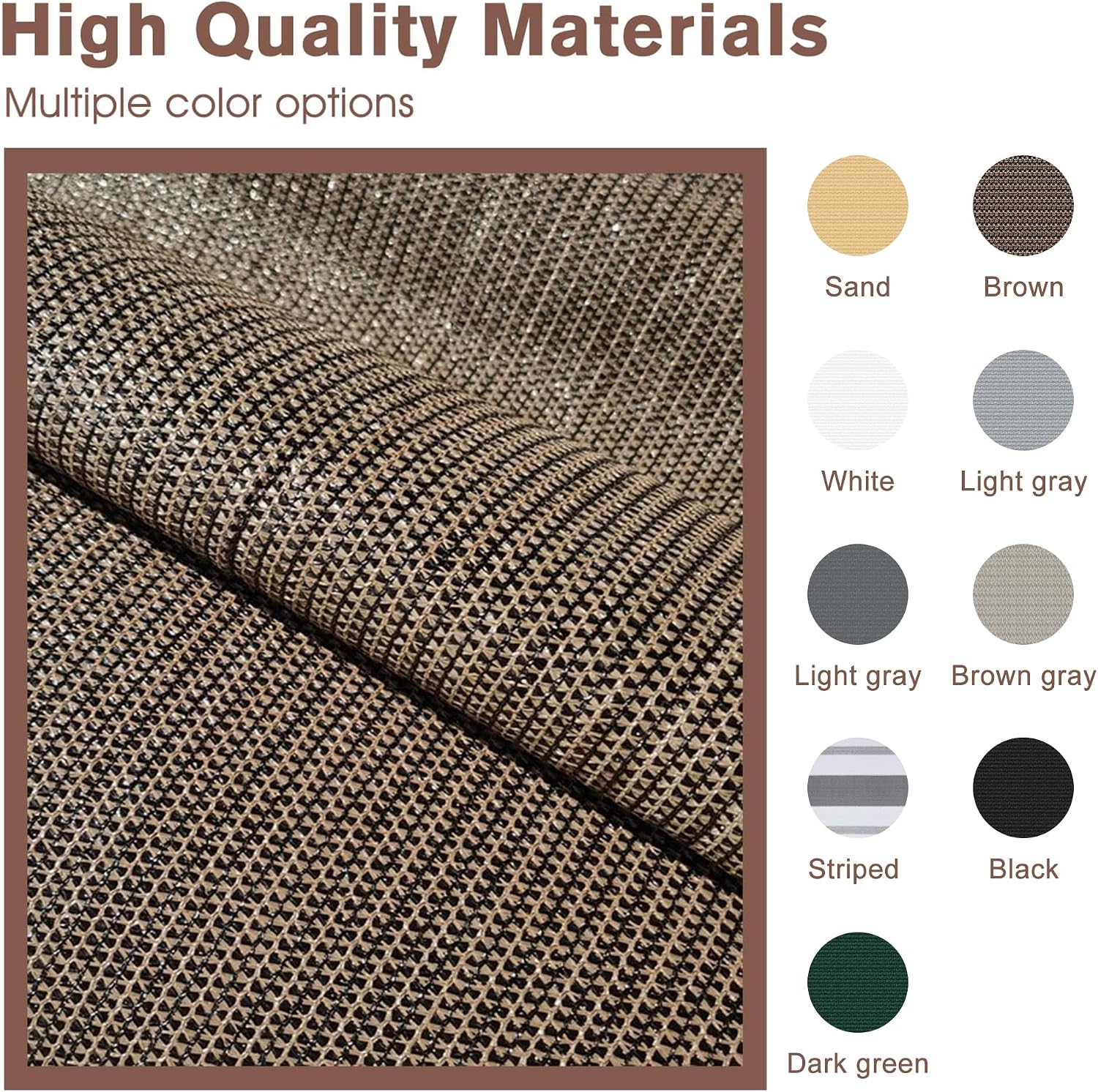 SUNNY GUARD 3' x 10' Balcony Privacy Screen, HDPE Patio Railing Cover Fence