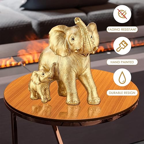 Miniatura 5 de Estatua de elefante  Decoración de elefante  Regalos para mamá  Regalos de elefante para mujeres  Decoración del hogar, estantería de oficina,