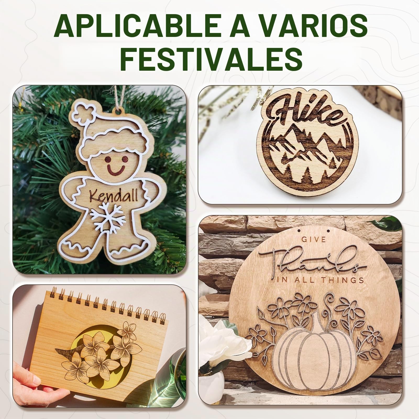 ROBOTIME Tablero Madera Contrachapada 3mm 30×30cm 36 Piezas Linden Tablero de Madera a Medida Para Bricolaje,Pirograbado Corte por Laser CNC Router Modelado