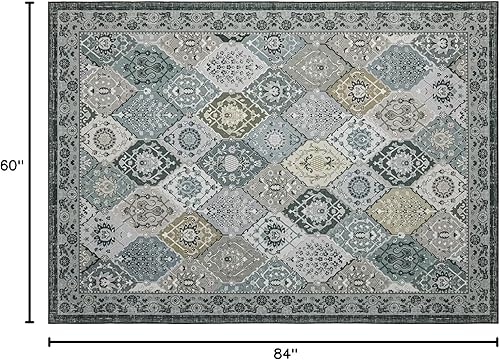 Miniatura 116 de Phantoscope Vintage Collection - Alfombra de área de 8 x 10 pies, alfombra grande para sala de estar, lavable, bohemio, antideslizante