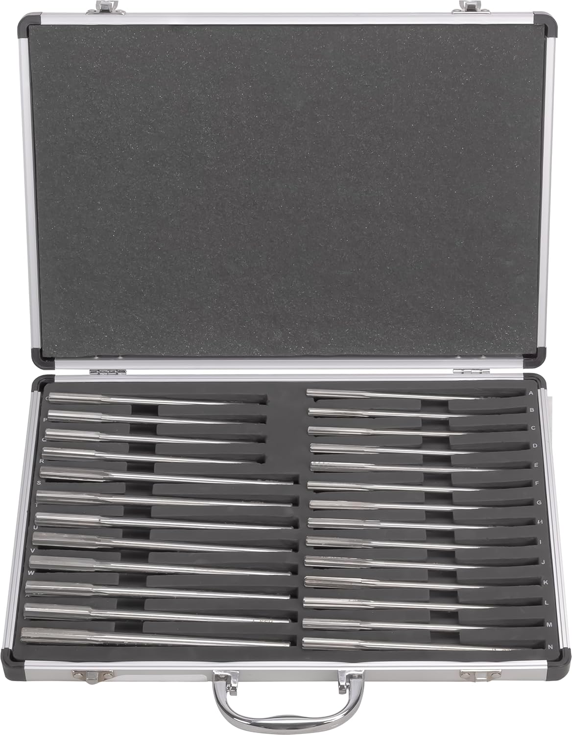 14 pc Straight Flute Chucking Reamer Set, Fractional Over Under Sizes, M2 High-Speed Steel