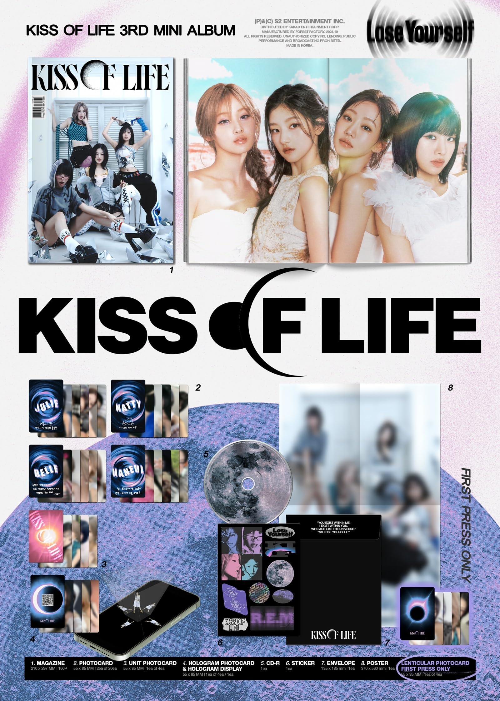 Amazon.com: KAKAO ENTERTAINMENT K-Pop Mini Album [Lose Yourself
