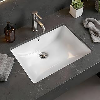 Plantex Basin for Bathroom/Under Mount Ceramic Wash Basin/Washbasin for Home/Hotel (Steve - 20x15.5x6 Inch)