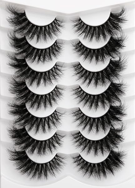 Kiromiro Faux Mink Lashes Fluffy Lashes 7 Pair Pack