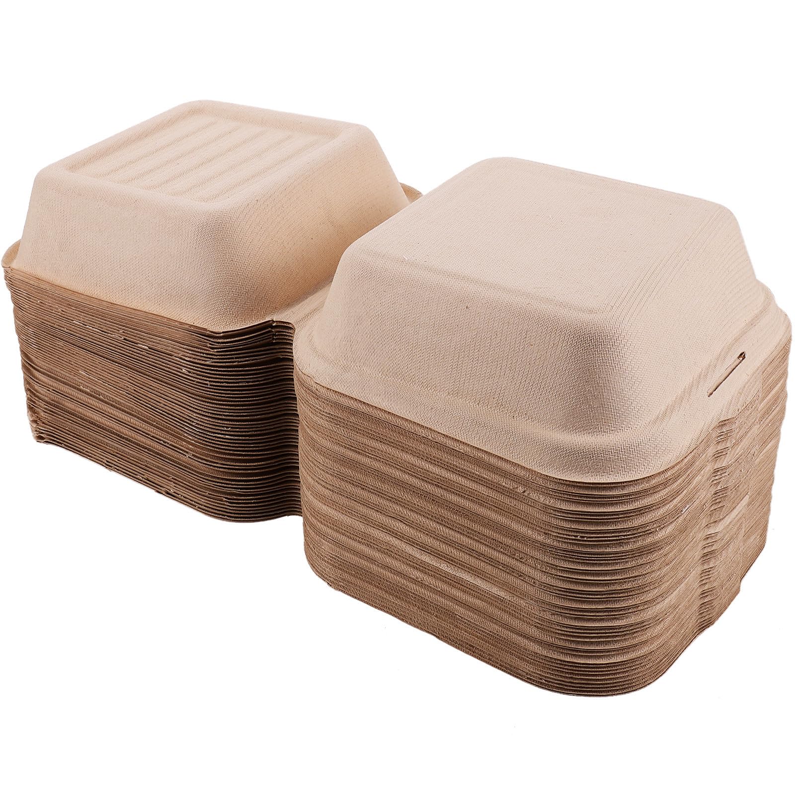 Cajas desechables de pulpa de papel ibasenice para hamburguesas y picnics cotidianos