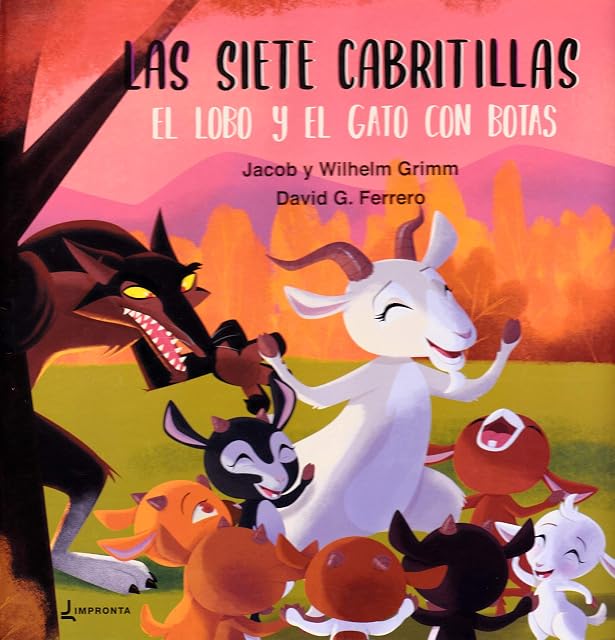 Portada de Siete Cabritillas el Lobo y el Gato con Botas