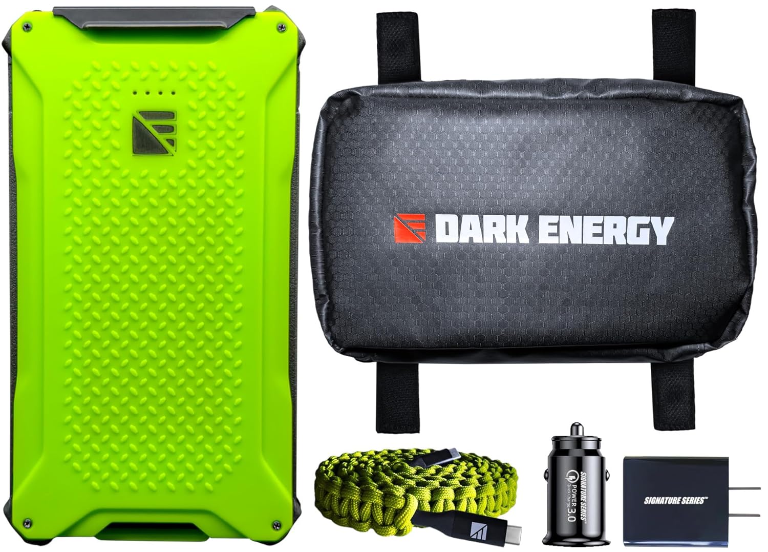 Dark Energy Poseidon Pro Power Bank Built to Last Rugged Waterproof Charger for Outdoor Adventures with Molle Pouch