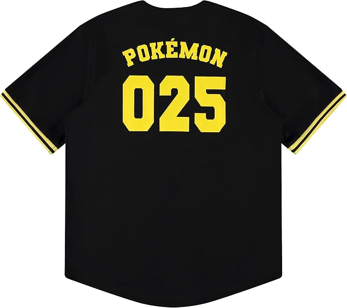 Camiseta beisbolera para hombre Pokemon Pikachu con botones y diseño de Charizard y Pokeball miniatura 2