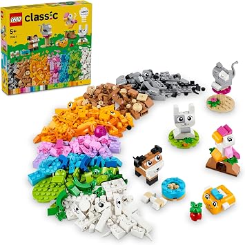 LEGO Classic Yaratıcı Evcil Hayvanlar 11034 – 5 Yaş ve Üzeri İçin Hayvan Figürleri İçeren Yaratıcı Oyuncak Yapım Seti, Doğum Günü Hediyesi Fikri (450 Parça)