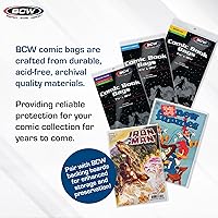 Vista 3 de BCW Current/Modern Comic Bags - 100 ct Acid-Free Modern Comic Bags for Current Issues Exterior 6 7/8 x 10 1/2 inches Crystal Clear Protection