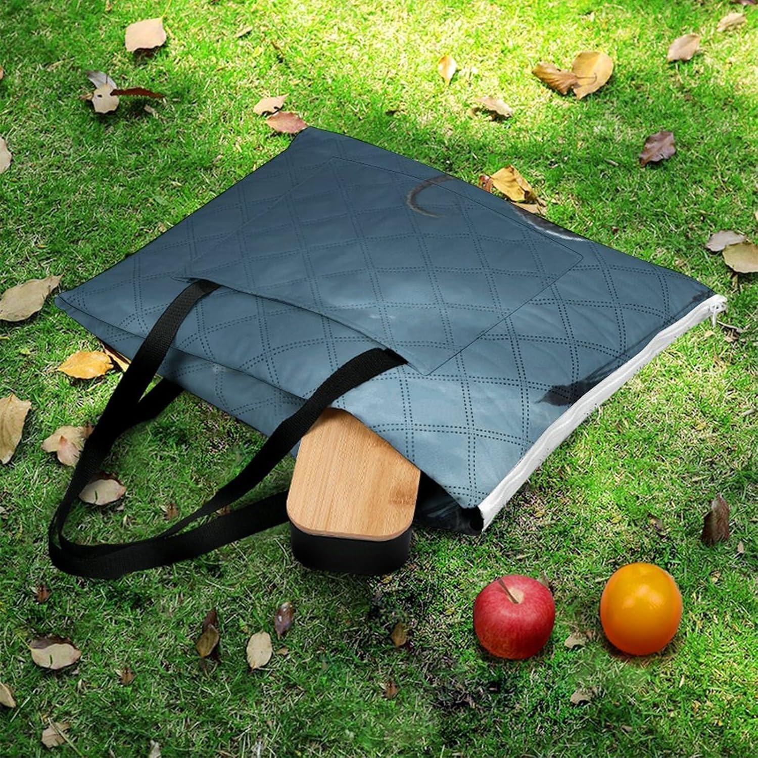 Octopus Kraken Pirate Ship Ocean Picnic Blanket 200x200cm, Foldable 2-in-1 Picnic Mat and Tote Bag Portable Waterproof Beach Mat Sandproof Outdoor Blanket for Park, Hiking, Beach, Camping, Travel