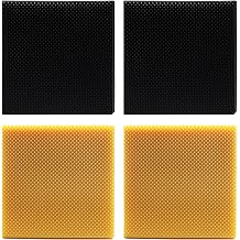 Zorfeter 4 PCS High Heel Patch2.36" x 2.36" x 0.14", Square Sole Repair Tips Non-Slip Heel Protectors, Rubber Boot Replacement for Women