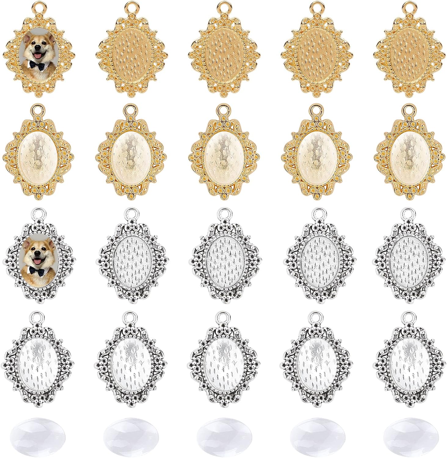 Amazon.com: PH PandaHall 100pcs Blank Bezel Pendant Trays Base Wedding ...