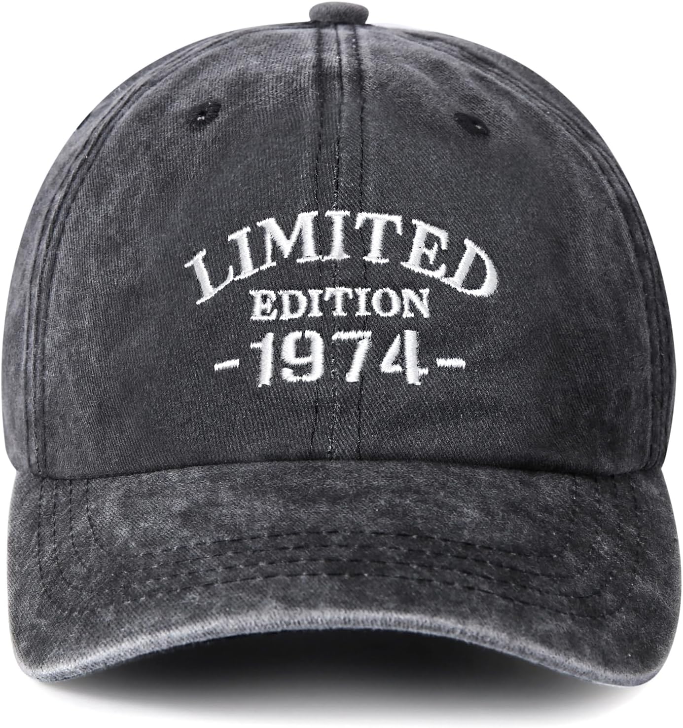 50th Birthday Gifts for Men Women, Vintage 1974 Birthday Baseball Caps Adjustable, 50th Birthday Decorations Men, Funny 50th Gift Ideas - Washed Cotton Hats for Dad Mom Uncle Aunt Son Daughter Grey