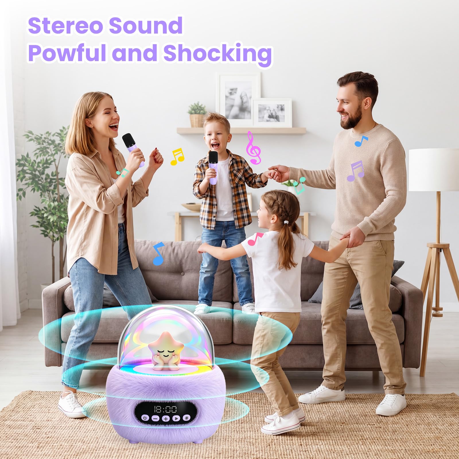 Mini macchina per karaoke per bambini: potente altoparlante portatile con suono stereo, regalo di Natale e bambini per ragazze dai 3 ai 4 ai 5 anni 6, 7, 8, 9, 10 anni in su, regalo di compleanno per