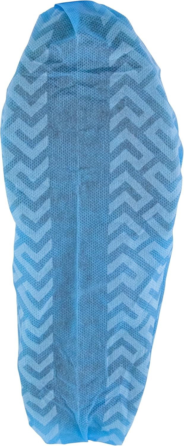 SAS Safety Corp Polypropylene Shoe Covers | Hygienic Shoe Covers W/Elastic Ankles and Slip-Resistant Soles | Indoor Outdoor Shoe Covers for Workplace, Automotive, Healthcare and More (Large)