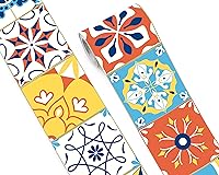 Vista 64 de FLFK Adhesivos de Azulejos de Borde de Pared Despegar y Pegar Papel Tapiz de Borde para Salpicadero de Cocina Baño Cuarto de Ducha, 4"x240