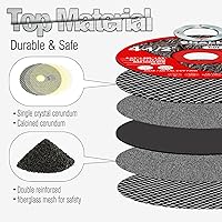 Vista 5 de SHALL Paquete de 50 ruedas de corte de 4 1/2 x 7/8 pulgadas, rueda de corte con bolsa para amoladora angular, disco de corte rápido de metal y acero