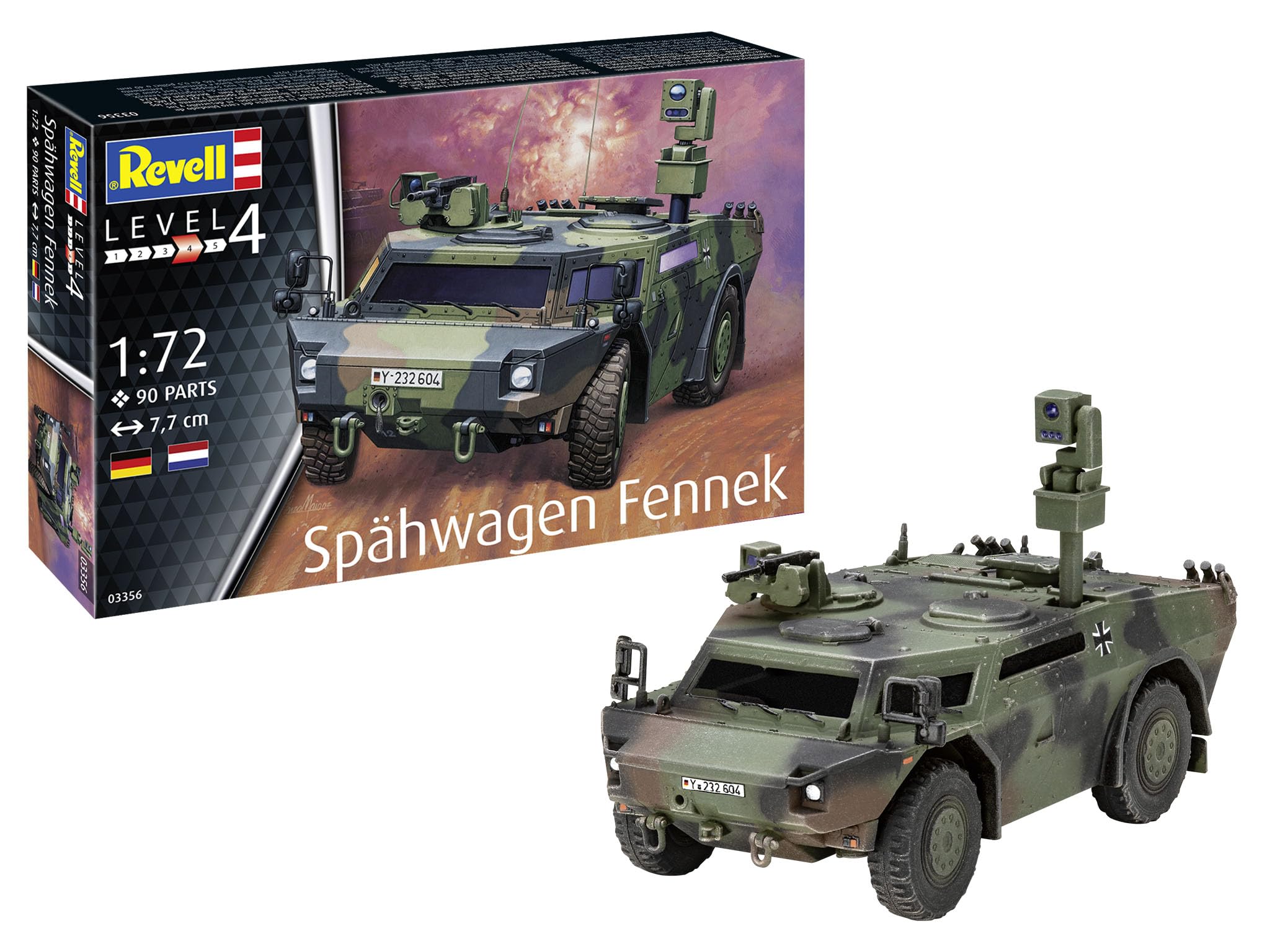 Revell 03356 Spähwagen Fennek 1:72 Scale Unbuilt/Unpainted Plastic Model Kit