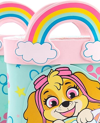 Miniatura 5 de Paw Patrol Skye & Everest - Botas de lluvia con asas para niñas, color azul y rosa