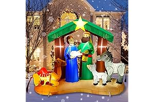 7 FT Christmas Inflatable Religious Nativity Blow Mold Outdoor Set