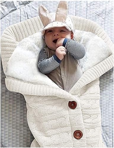 Miniatura 2 de XMWEALTHY - Mantas envolventes unisex para bebé, tejido de forro polar suave y grueso, para niños y niñas, ideales para cochecitos de bebé