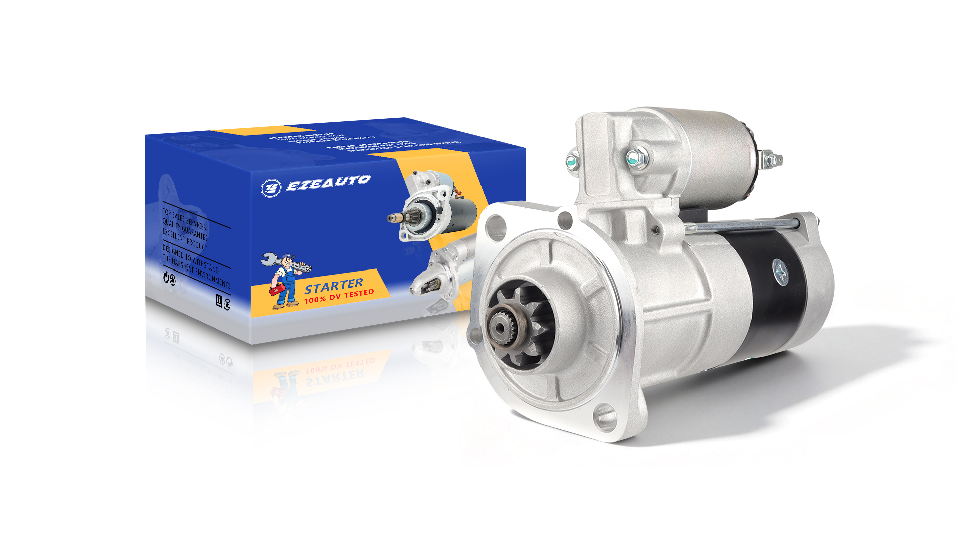 Image of Ezexpreze 18398 New Starter fit for KUBOTA M6800 M8200 M8540 M9000 9540 253947600, 253947600SV, 1C01063010, 1C01063011, 1C01063012, 1G77263010, 1G772-63011, 1G772-63012, SMT0179, 41048125