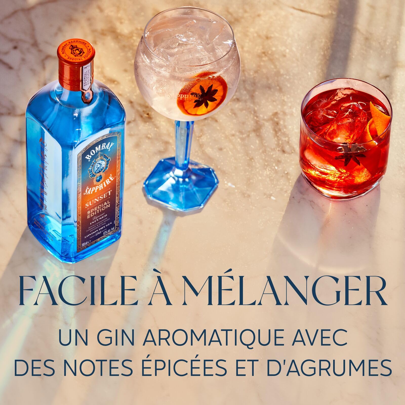 Bombay Sapphire Sunset London Dry Gin, 43% vol., 70 cl / 700 ml