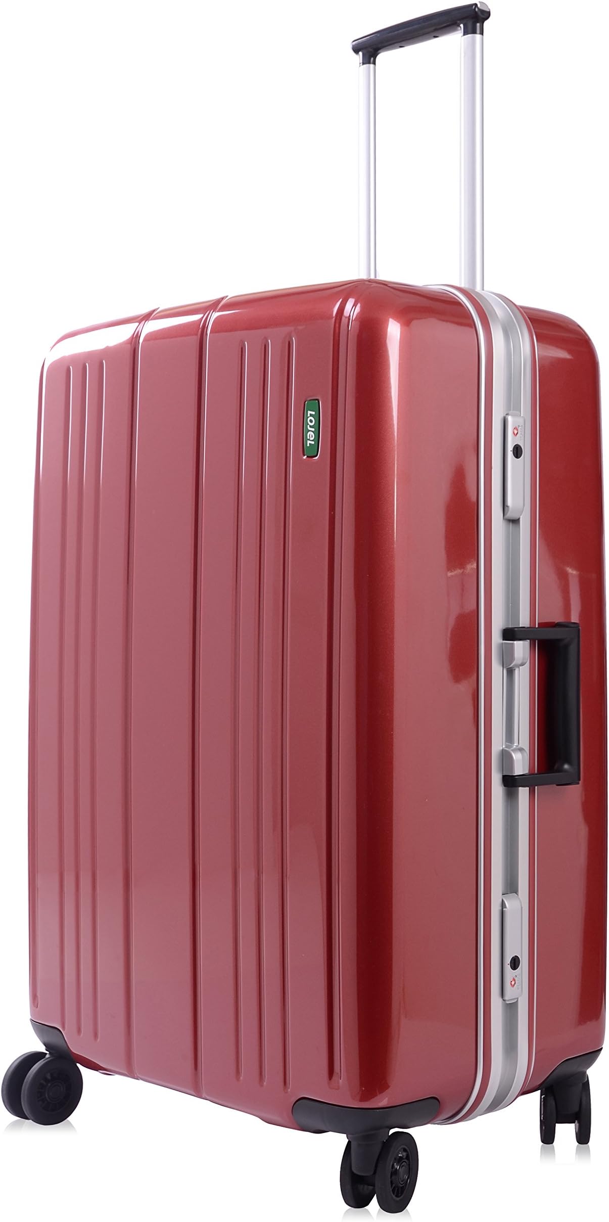 Lojel Superlative Frame Polycarbonate 27-inch Upright Spinner Luggage, Red, 30.7 Inch
