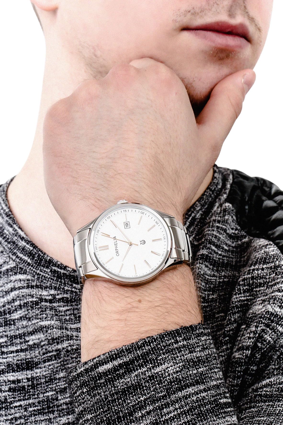 Orphelia Herren-Armbanduhr Classy Analog Quarz Edelstahl