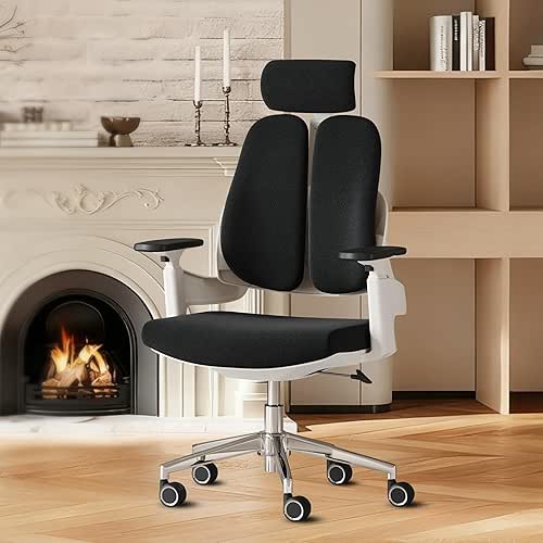 Ergonomic Office Chair Big and Tall Desk Chair, Dual-backrest Computer