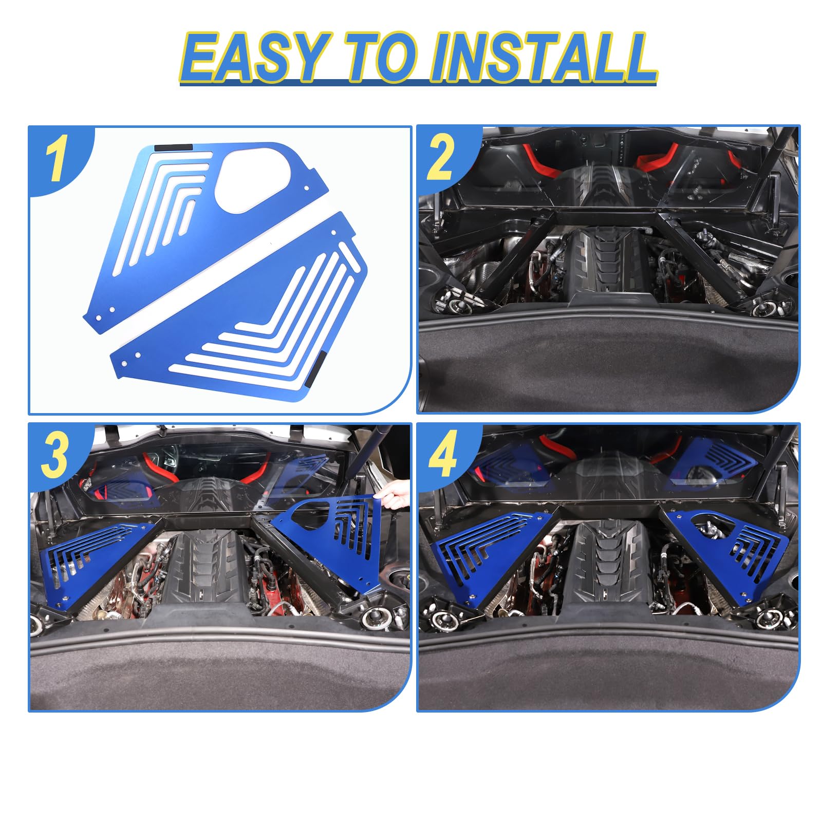 Corvette C8 Accessories URLWALL Engine Bay Panel Cover, Auto Aluminium ...