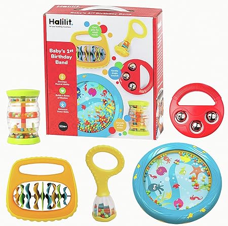Amazon ボーネルンド ハリリット Halilit ファースト ミュージックセット 5種セット 1歳頃 Rpms9008 がらがら ラトル おもちゃ