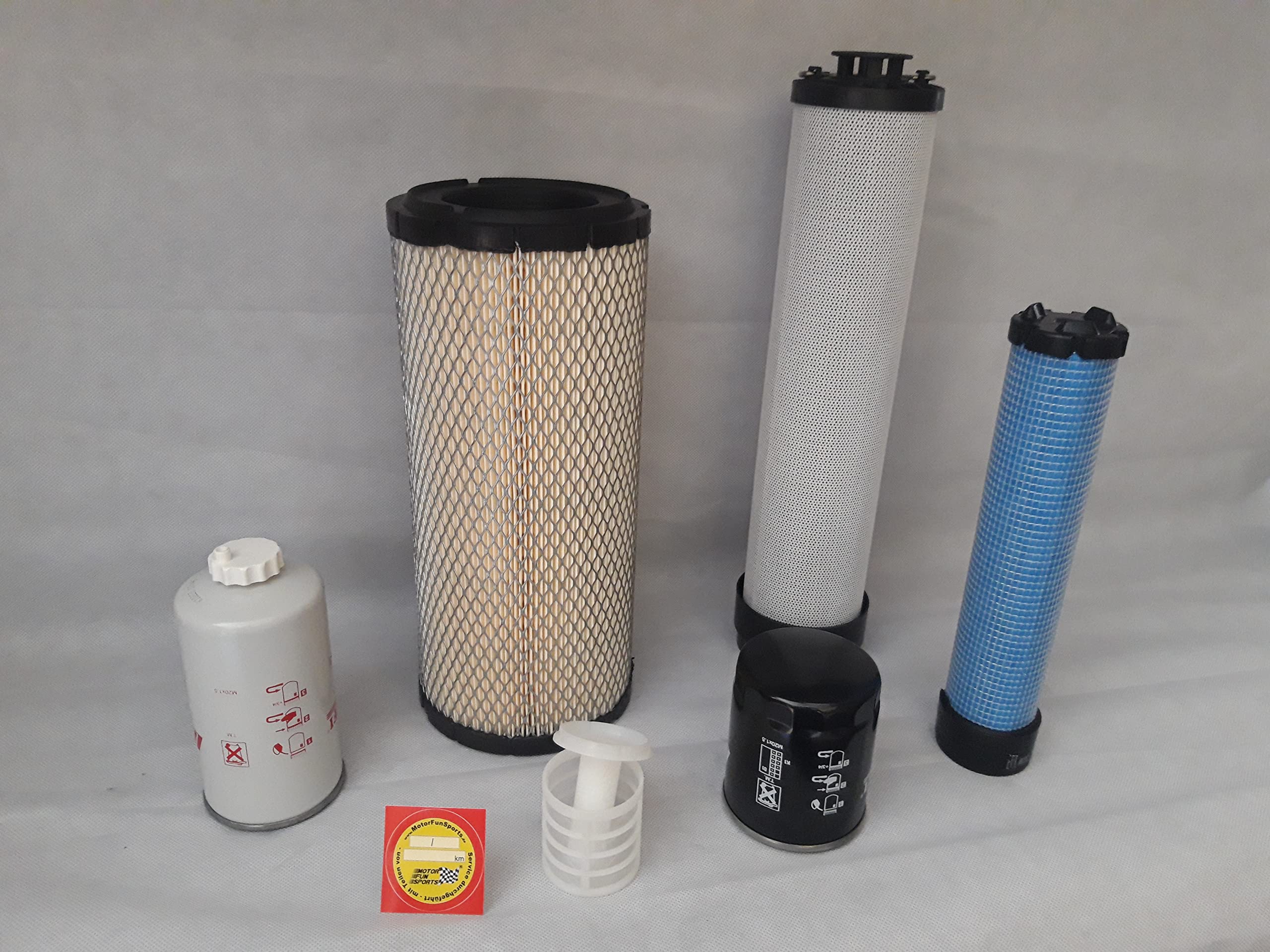 Set filtro (grande) compatibile con Wacker Neuson 50 Z 3 con motore Yanmar 4TNV88 dal 2014, filtro olio, filtro aria, filtro carburante, filtro idraulico