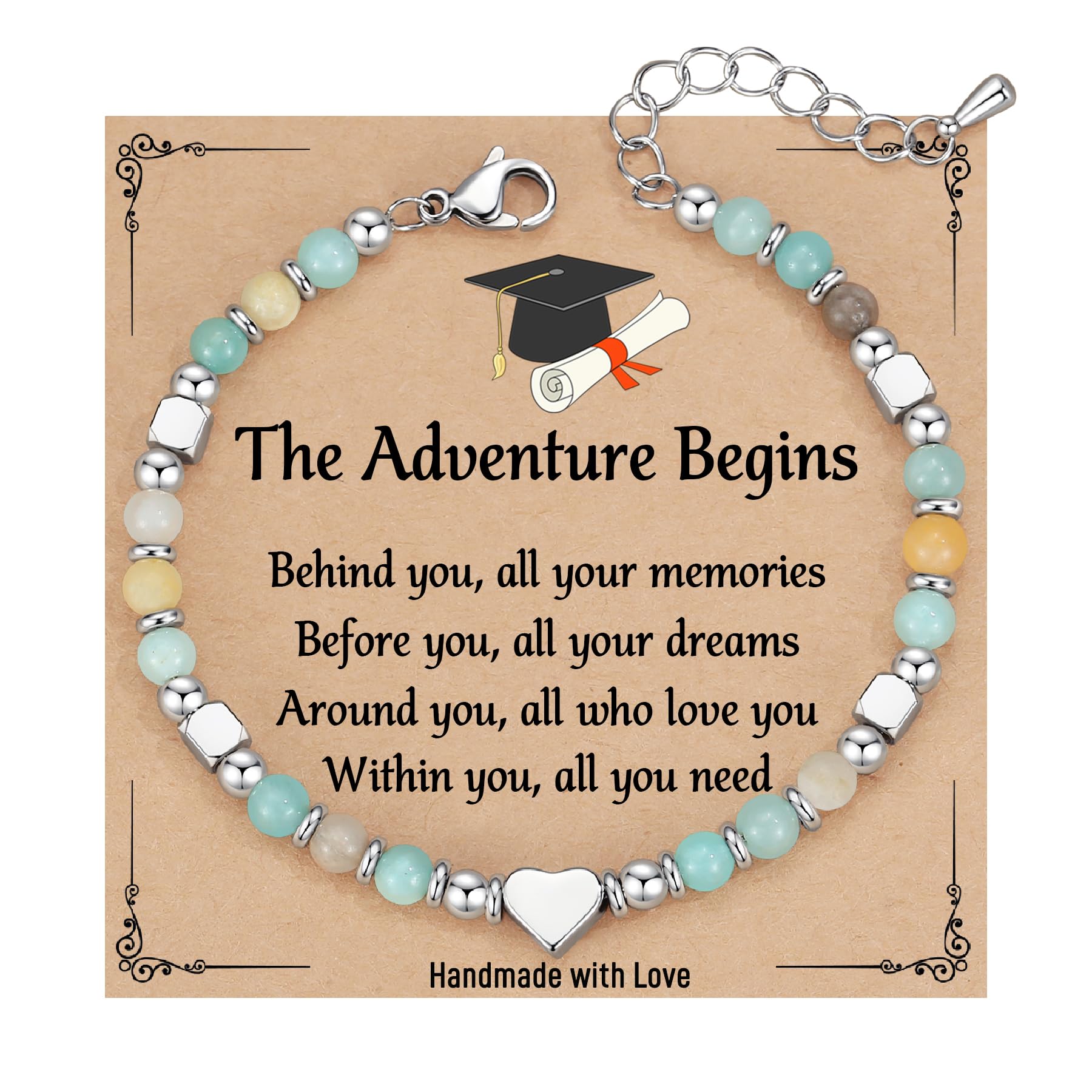 TONY & SANDY Graduation Gifts for Her, Graduation Bracelets for Women Girls Middle High School College Graduates