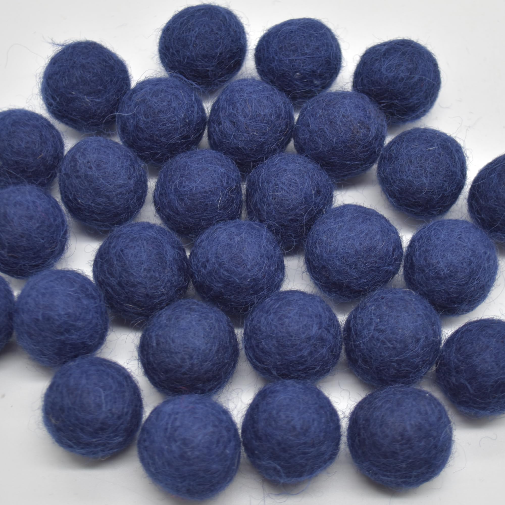 Oriental Direct Based In Yorkshire Navy 100% Wool Felt Balls - 2Cm - 20 Felt Balls