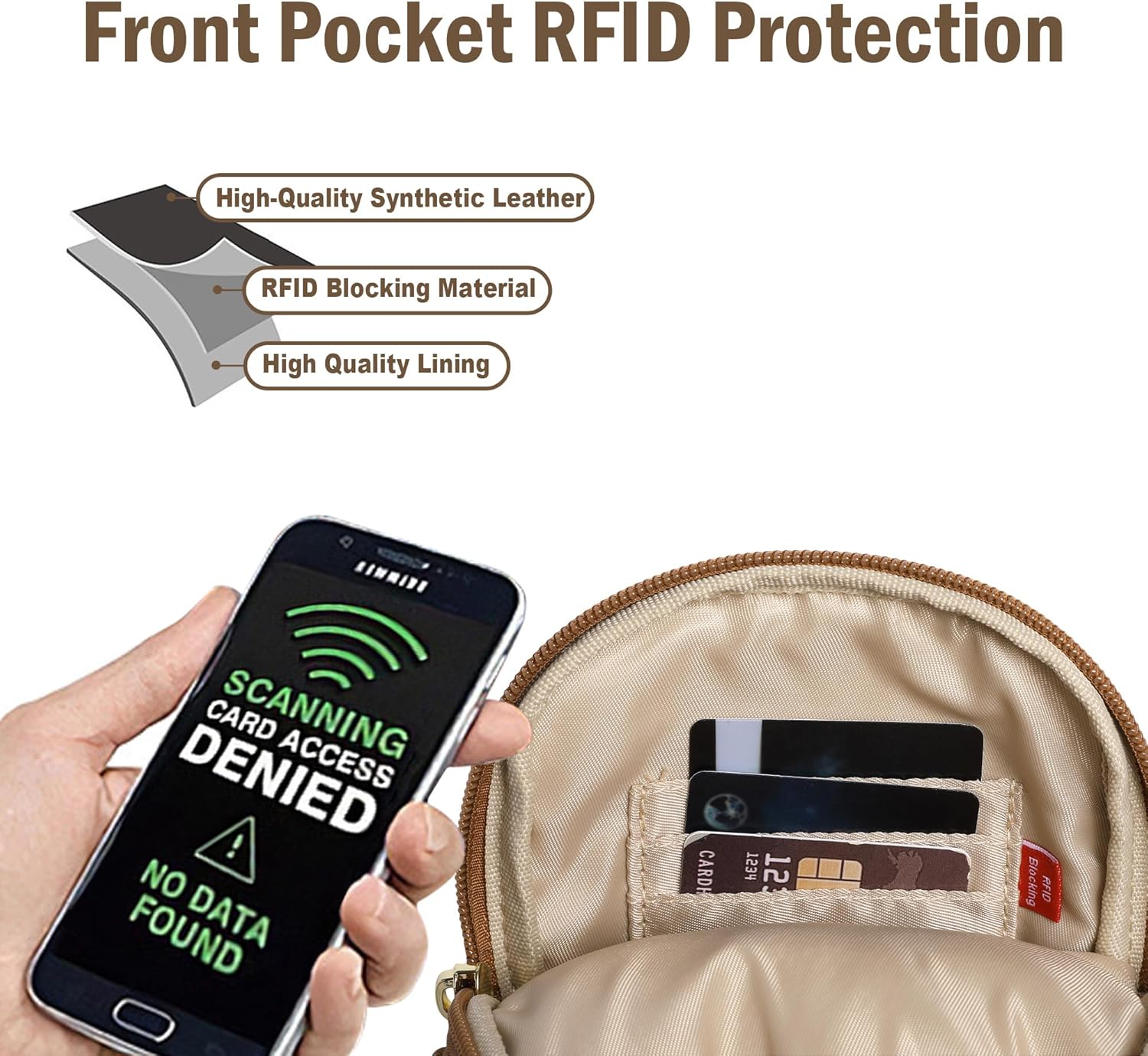 Small Anti Theft Crossbody Bag for Women, Lightweight RFID Sling Bags for Everyday Mini Phone Purse Casual - Image 4