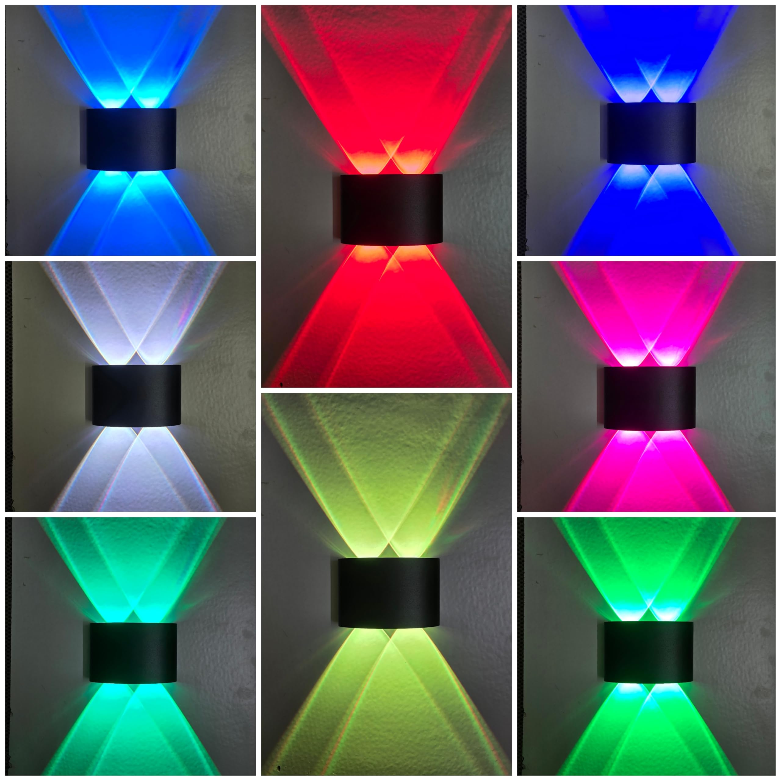 SHETRA - 2 Way UP-Down Wall Elevation Outddor Wall LAMP with Waterproof Driver (2+2 Curve AUTO Changing)