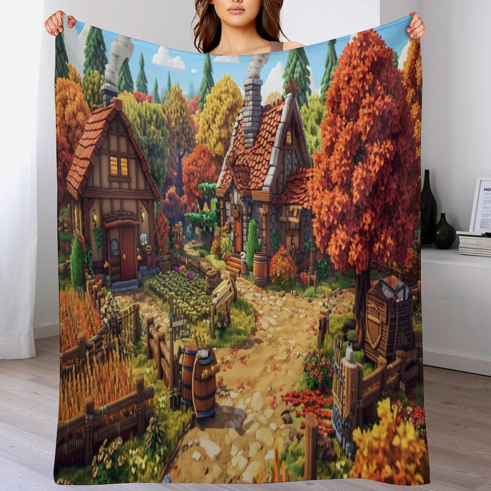 Couverture légère en polaire ultra douce 140x180 cm texturée pour un confort thermique