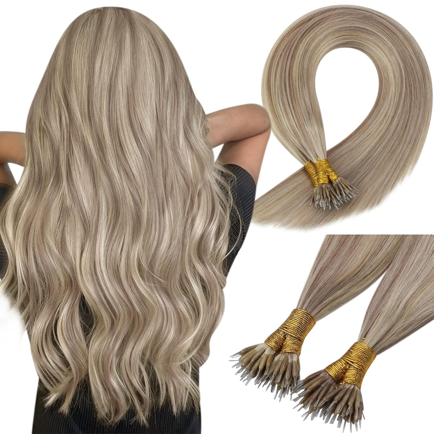 Sunny Nano Bead Hair Extensions 20Inch 50g Pre Bonded Nano