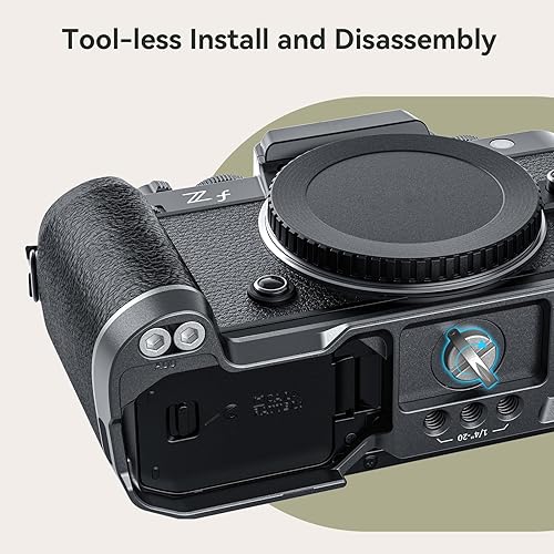 Miniatura 4 de SmallRig Z f Empuñadura en forma de L para Nikon con agarre ergonómico de silicona, placa de liberación rápida integrada para Arca para encender