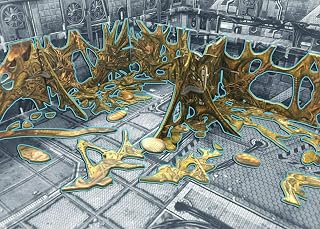 Battle Systems Sci-fi Terrain Alien Infestation - 28-35mm RPG/Wargames / 40k Necromunda Card Scenery