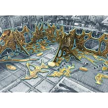 Battle Systems Sci-fi Terrain Alien Infestation - 28-35mm RPG/Wargames / 40k Necromunda Card Scenery