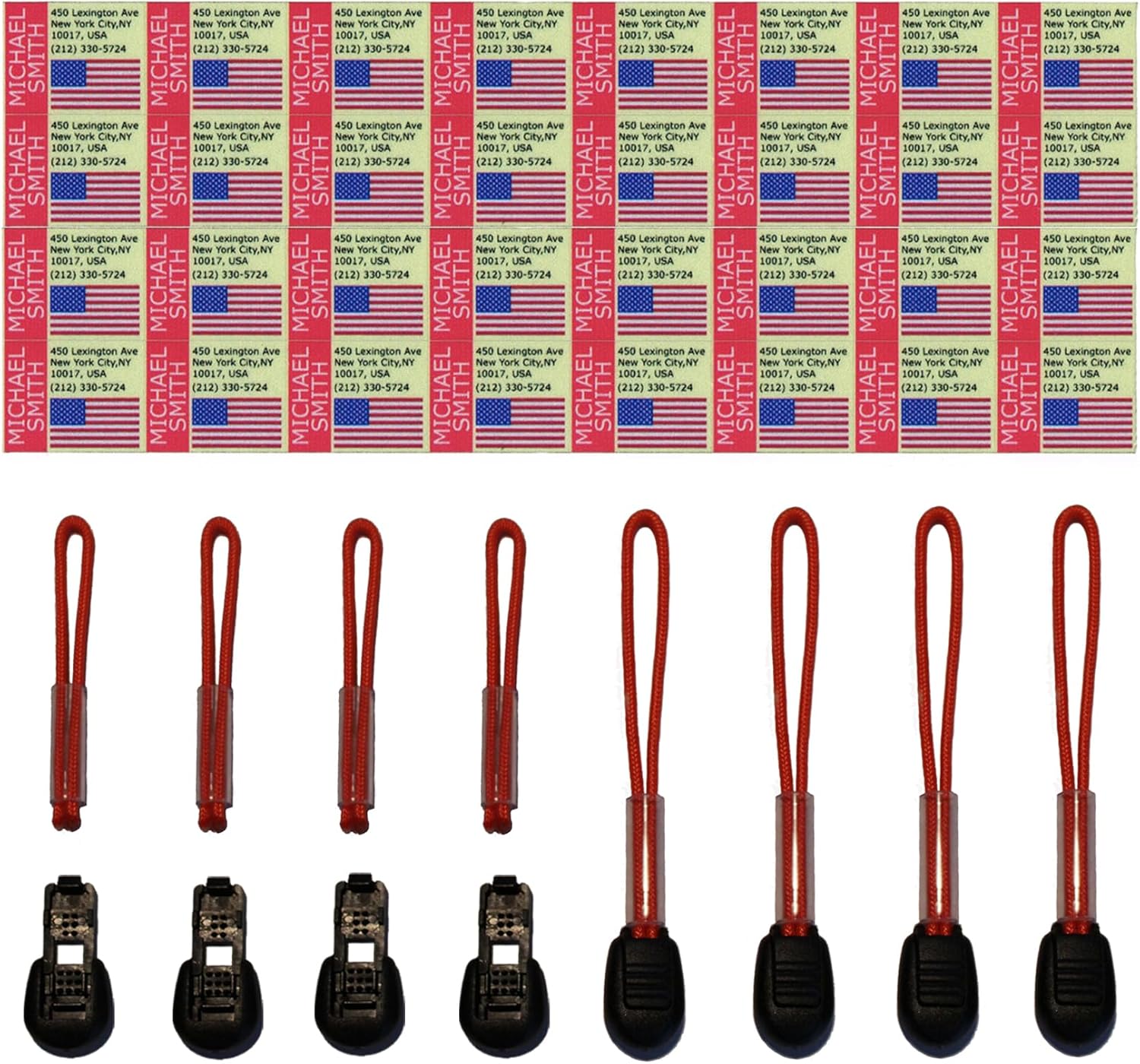 Outdoor Zipp Tag ID: Paracord Zipper Tags with Personalized Outdoor Sticker Identification Labels - The New Dog Tags